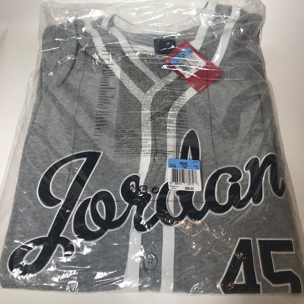 Men’s Nike Air Jordan AJIX Barons Baseball Jersey - Picture 2 of 3